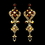 Elegance by Carbonneau e-1031-gold-lt-colorado Gold Brown Multi Crystal Chandelier Earrings 1031