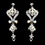 Elegance by Carbonneau E-1031-Silver-AB Beautiful Silver Clear AB Chandeleir Crystal Earrings 1031