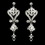 Elegance by Carbonneau E-1031-AS-Clear Beautiful Crystal Chandeleir Earrings E 1031 Silver Clear