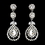 Elegance by Carbonneau e-1328-silver-clear Silver Clear Earring Set 1328