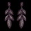 Elegance by Carbonneau e-1329-amethyst Silver Purple Earring Set 1329