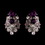 Elegance by Carbonneau e-1334-amethyst Silver Amethyst Rhinestone Clip On Earring E 1334