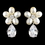 Elegance by Carbonneau Antique Silver Rhodium Freshwater Pearl & CZ Crystal Drop Earrings 1418