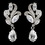 Elegance by Carbonneau Antique Silver Rhodium Clear CZ Crystal Drop Earrings 1419