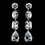 Elegance by Carbonneau E-1652-AS-Clear Dazzling Cubic Zirconium Dangling Earrings E 1652