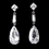 Elegance by Carbonneau E-1718-AS-Clear Glamorous Cubic Zirconium Dangle Earrings E 1718