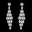 Elegance by Carbonneau E-1758-AS-Clear Stunning Cubic Zirconium Dangling Earrings E 1758