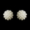 Elegance by Carbonneau E-20178-S-White Silver White Pearl Ball Bridal Earrings 20178