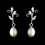 Elegance by Carbonneau E-2029-AS-Clear Antique Silver Freshwater Pearl Earring Set 2029