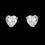 Elegance by Carbonneau E-20667-S-Clear Silver Clear Heart CZ Stud Earrings 20667