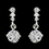 Elegance by Carbonneau E-20729-AS-Clear Silver Clear CZ Crystal Dangle Drop Earrings 20729