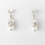 Elegance by Carbonneau E-216-Silver-White Silver & White Pearl Earrings E 216