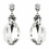 Elegance by Carbonneau E-22246-AS-Clear Antique Silver Clear Tear Drop Rhinestone Earrings 22246