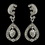 Elegance by Carbonneau E-22325-AS-Clear Antique Silver Clear Kate Middleton Inspired Tear Drop Acorn Earrings 22325