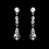 Elegance by Carbonneau E-236-Clear Clear Crystal Bridal Earrings E 236