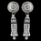 Elegance by Carbonneau E-2365-RD-WH Rhodium White Pearl & Rhinestone Dangle Great Gatsby Earrings 2365
