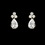 Elegance by Carbonneau E-2404-G-Clear Stunning Gold Clear Cubic Zirconia Crystal Drop Earrings 2404