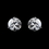 Elegance by Carbonneau E-2432-AS-Clear Rhodium Silver Clear Cubic Zirconia Round Stud Earring 2432
