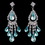 Elegance by Carbonneau e-24792-s-aqua Silver Aqua Chandelier Earrings 24792