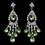 Elegance by Carbonneau e-24792-s-peridot Silver Peridot Chandelier Earrings 24792