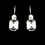 Elegance by Carbonneau E-25154-Silver-Clear Silver Clear Rhinestone Square Princess Cut Earring 25154