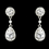 Elegance by Carbonneau E-25197-S-Clear Cubic Zirconia Bridal Earrings E 25197