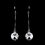 Elegance by Carbonneau E-25729-Silver Elegant Silver Clear Crystal Drop Earrings 25729