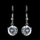 Elegance by Carbonneau Silver Clear CZ Solitaire Crystal Drop Earring On Hook Earrings 25748