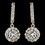 Elegance by Carbonneau E-2641-RD-CL Child's Rhodium Clear Petite CZ Crystal Solitaire Encrusted Drop Earrings 2641