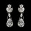 Elegance by Carbonneau E-2807-AS-Clear French Pierced Silver Cubic Zirconia Earrings E2807