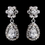Elegance by Carbonneau E-3096-AS-Clear Delightful Silver Clear CZ Floral Earrings 3096