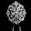 Elegance by Carbonneau E-3408-AS-Clear Rhodium Antique Silver Clear CZ Vintage Earring 3408