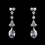 Elegance by Carbonneau E-3628-AS-Clear Gorgeous Antique Silver Clear CZ Dangle Earrings 3628