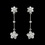 Elegance by Carbonneau E-3677-AS-Clear Charming Antique Silver Clear CZ Flower Earrings 3677