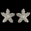 Elegance by Carbonneau E-3815-RD-CL Rhodium Clear Rhinestone Beach Starfish Stud Earrings 3815