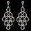 Elegance by Carbonneau E-3832-S-CL Silver Clear Rhinestone Chandelier Earrings 3832