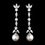 Elegance by Carbonneau E-3856-AS-Ivory Stylish Antique Silver Clear CZ Earrings w/ Ivory Pearls 3856