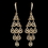 Elegance by Carbonneau E-389-G-CL Gold Clear Rhinestone Chandelier Earrings 389