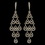 Elegance by Carbonneau E-389-RD-CL Rhodium Clear Rhinestone Chandelier Earrings 389