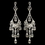 Elegance by Carbonneau E-40094-S-CL Silver Clear Rhinestone Chandelier Earrings 40094