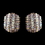 Elegance by Carbonneau Antique Silver Lt Amethyst & AB Rhinestone Encrusted Stud Earrings 40693