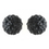 Elegance by Carbonneau E-40721-S-Black Silver Jet Black Pave Ball Encrusted Earrings 40721