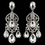 Elegance by Carbonneau E-4140-RD-CL CZ Crystal & Rhinestone Rhodium Chandelier Earrings 4140