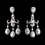 Elegance by Carbonneau E-4710-AS-Clear Silver CZ Post Earrings 4710