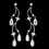 Elegance by Carbonneau E-4715-AS-Clear Antique Rhodium Silver Clear CZ Crystal Drop Earrings 4715