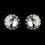 Elegance by Carbonneau E-4722-Silver-Clear Silver Clear Rhinestone Clip On Earrings E 4722