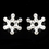 Elegance by Carbonneau E-500-Black-CLIP Black Crystal Cluster Clip On Bridal Earrings E 500