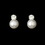 Elegance by Carbonneau E-505-Silver-White Pearl Rhinestone Wedding Earrings E 505 (Silver White or Gold Ivory)
