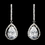Elegance by Carbonneau E-5172-AS-Clear Fabulous Antique Silver Clear CZ Drop Earrings 5172