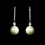 Elegance by Carbonneau E-5173-AS-Pearl Antique Silver FW Pearl Earrings E 5173